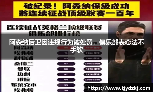 阿森纳后卫因违规行为被处罚，俱乐部表态法不手软